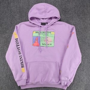 Nickelodeon SpongeBob Patrick Star Hoodie Mens Purple Graphic Pullover Large